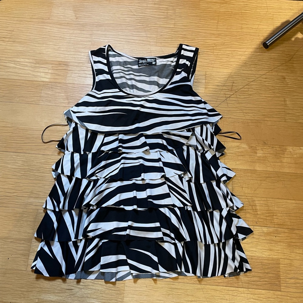 Tango Mango Zebra Print Tank Top